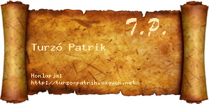 Turzó Patrik névjegykártya